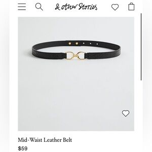 Other Stories Mid-Waist Leather Belt XS